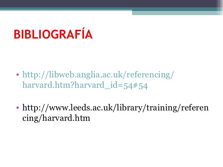 sistema harvard citas internet